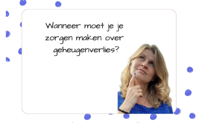 Wanneer moet je je zorgen maken over geheugenverlies?